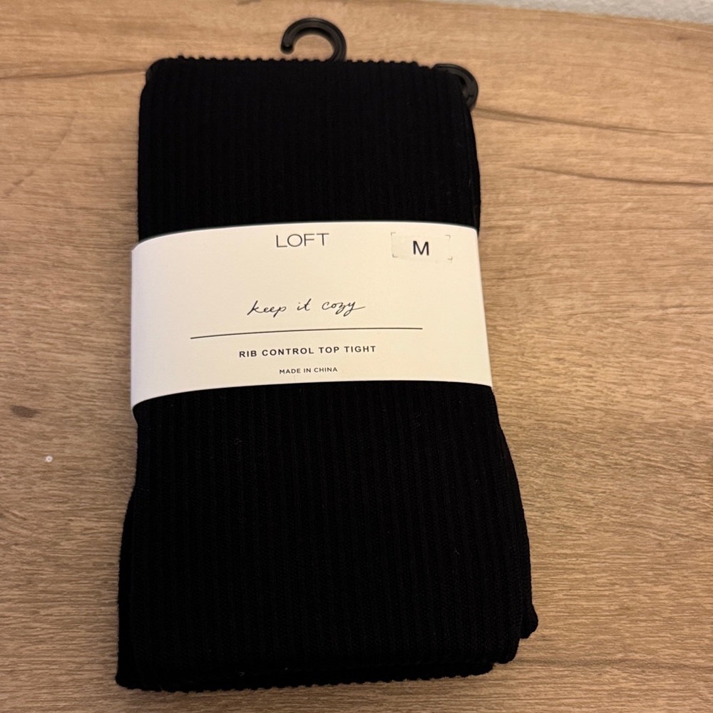 NWT Loft Ribbed control top tights size M.